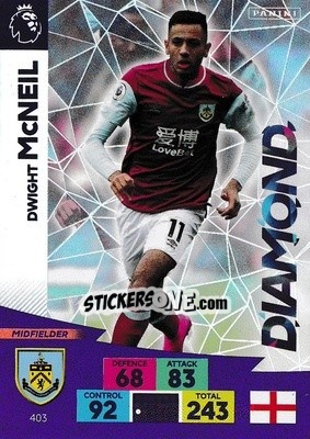 Sticker Dwight McNeil - English Premier League 2020-2021. Adrenalyn XL n. 403 - Panini