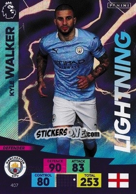 Sticker Kyle Walker - English Premier League 2020-2021. Adrenalyn XL n. 407 - Panini