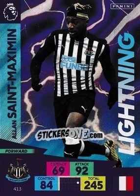 Sticker Allan Saint-Maximin - English Premier League 2020-2021. Adrenalyn XL n. 413 - Panini