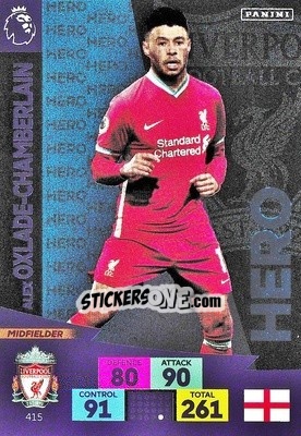 Sticker Alex Oxlade-Chamberlain - English Premier League 2020-2021. Adrenalyn XL - Panini