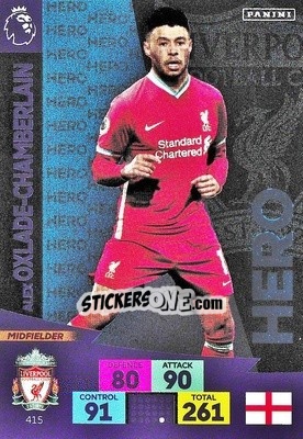 Cromo Alex Oxlade-Chamberlain - English Premier League 2020-2021. Adrenalyn XL - Panini