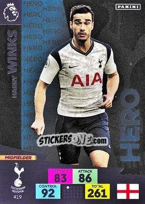 Figurina Harry Winks - English Premier League 2020-2021. Adrenalyn XL - Panini