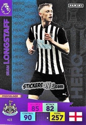 Sticker Sean Longstaff - English Premier League 2020-2021. Adrenalyn XL n. 423 - Panini