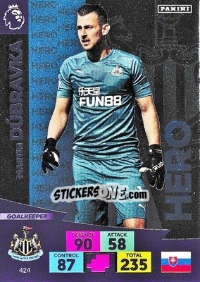 Sticker Martin Dúbravka - English Premier League 2020-2021. Adrenalyn XL n. 424 - Panini