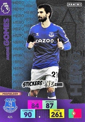 Figurina André Gomes - English Premier League 2020-2021. Adrenalyn XL - Panini