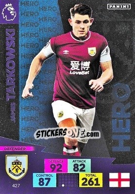 Figurina James Tarkowski - English Premier League 2020-2021. Adrenalyn XL - Panini