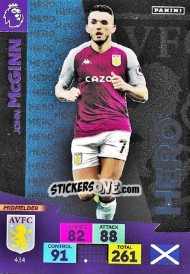 Sticker John McGinn - English Premier League 2020-2021. Adrenalyn XL - Panini