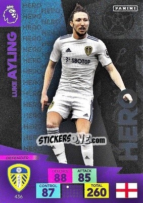Sticker Luke Ayling - English Premier League 2020-2021. Adrenalyn XL n. 436 - Panini