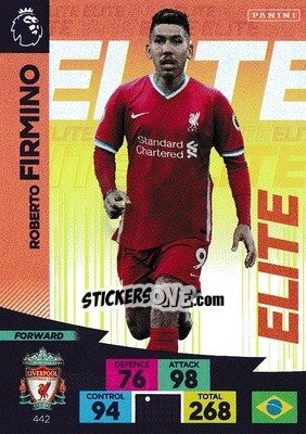Sticker Roberto Firmino - English Premier League 2020-2021. Adrenalyn XL n. 442 - Panini