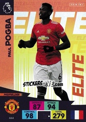 Sticker Paul Pogba - English Premier League 2020-2021. Adrenalyn XL n. 444 - Panini