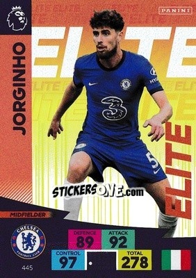 Figurina Jorginho - English Premier League 2020-2021. Adrenalyn XL - Panini