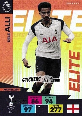 Sticker Dele Alli - English Premier League 2020-2021. Adrenalyn XL n. 446 - Panini