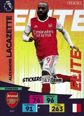 Sticker Alexandre Lacazette - English Premier League 2020-2021. Adrenalyn XL - Panini