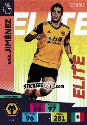 Sticker Raúl Jiménez - English Premier League 2020-2021. Adrenalyn XL n. 449 - Panini