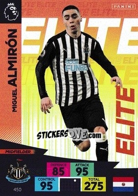 Sticker Miguel Almiron - English Premier League 2020-2021. Adrenalyn XL n. 450 - Panini