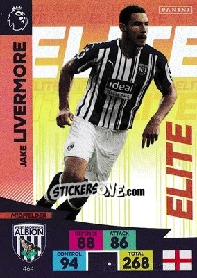 Sticker Jake Livermore - English Premier League 2020-2021. Adrenalyn XL n. 464 - Panini