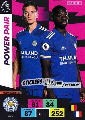 Sticker Dennis Praet / Nampalys Mendy - English Premier League 2020-2021. Adrenalyn XL - Panini
