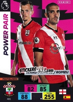 Sticker James Ward-Prowse / Oriol Romeu - English Premier League 2020-2021. Adrenalyn XL n. 481 - Panini