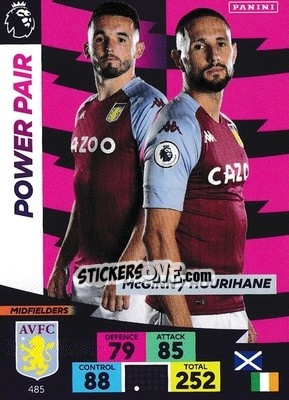 Sticker John McGinn / Conor Hourihane - English Premier League 2020-2021. Adrenalyn XL n. 485 - Panini