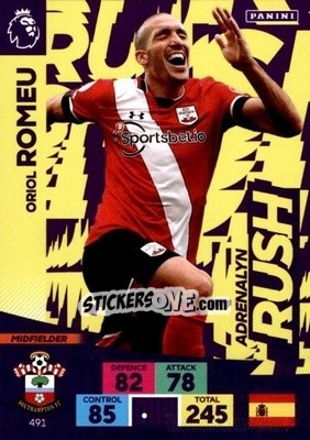 Sticker Oriol Romeu - English Premier League 2020-2021. Adrenalyn XL n. 491 - Panini