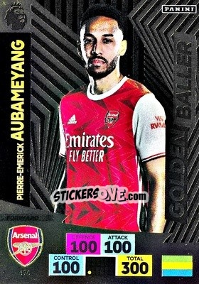 Sticker Pierre-Emerick Aubameyang - English Premier League 2020-2021. Adrenalyn XL n. 496 - Panini