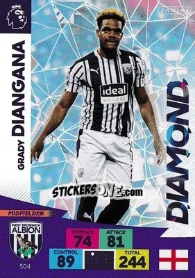 Figurina Grady Diangana - English Premier League 2020-2021. Adrenalyn XL n. 504 - Panini