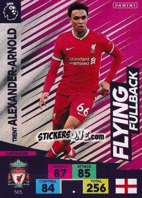 Sticker Trent Alexander-Arnold - English Premier League 2020-2021. Adrenalyn XL n. 505 - Panini