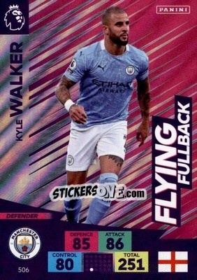 Sticker Kyle Walker - English Premier League 2020-2021. Adrenalyn XL n. 506 - Panini