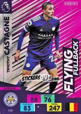 Sticker Timothy Castagne - English Premier League 2020-2021. Adrenalyn XL n. 508 - Panini