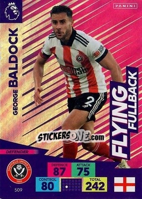 Sticker George Baldock - English Premier League 2020-2021. Adrenalyn XL n. 509 - Panini