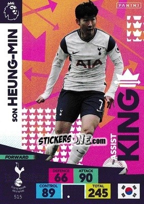 Sticker Son Heung-Min - English Premier League 2020-2021. Adrenalyn XL n. 515 - Panini