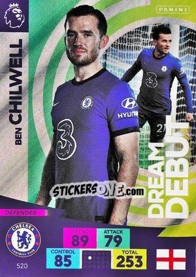 Sticker Ben Chilwell - English Premier League 2020-2021. Adrenalyn XL n. 520 - Panini