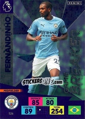Sticker Fernandinho - English Premier League 2020-2021. Adrenalyn XL n. 526 - Panini