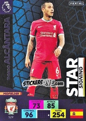 Sticker Thiago Alcántara - English Premier League 2020-2021. Adrenalyn XL n. 529 - Panini