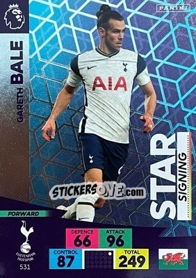 Sticker Gareth Bale - English Premier League 2020-2021. Adrenalyn XL - Panini