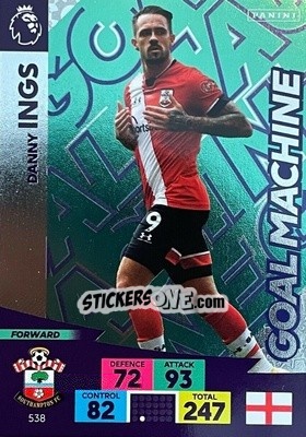 Sticker Danny Ings - English Premier League 2020-2021. Adrenalyn XL n. 538 - Panini