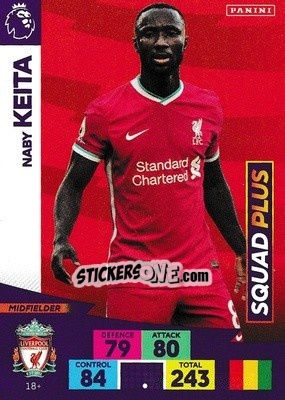 Sticker Naby Keita - English Premier League 2020-2021. Adrenalyn XL n. PL-18 - Panini