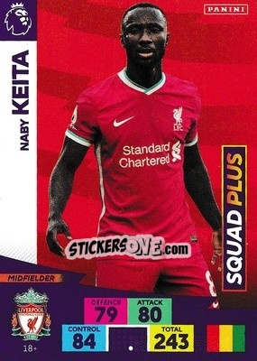 Figurina Naby Keita - English Premier League 2020-2021. Adrenalyn XL - Panini