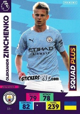 Sticker Oleksandr Zinchenko - English Premier League 2020-2021. Adrenalyn XL - Panini