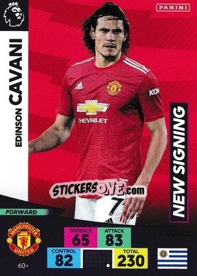 Sticker Edinson Cavani - English Premier League 2020-2021. Adrenalyn XL n. PL-60 - Panini