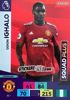 Sticker Odion Ighalo - English Premier League 2020-2021. Adrenalyn XL n. PL-61 - Panini