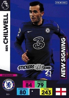 Sticker Ben Chilwell - English Premier League 2020-2021. Adrenalyn XL n. PL-66 - Panini