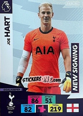 Sticker Joe Hart - English Premier League 2020-2021. Adrenalyn XL n. PL-83 - Panini