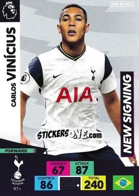 Sticker Carlos Vinícius - English Premier League 2020-2021. Adrenalyn XL n. PL-97 - Panini