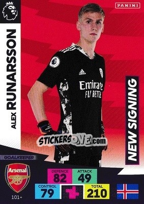 Figurina Alex Runarsson - English Premier League 2020-2021. Adrenalyn XL - Panini