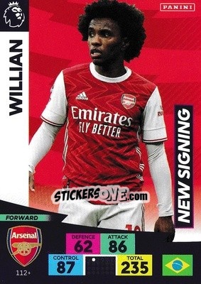Sticker Willian - English Premier League 2020-2021. Adrenalyn XL - Panini