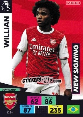 Sticker Willian - English Premier League 2020-2021. Adrenalyn XL n. PL-112 - Panini