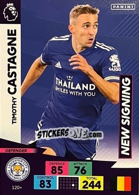 Sticker Timothy Castagne - English Premier League 2020-2021. Adrenalyn XL n. PL-120 - Panini
