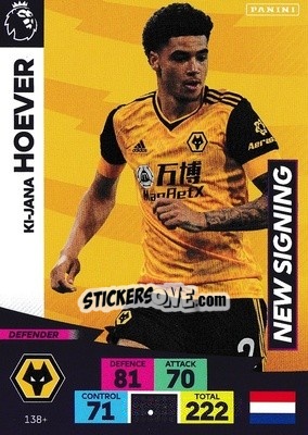 Sticker Ki-Jana Hoever - English Premier League 2020-2021. Adrenalyn XL n. PL-138 - Panini