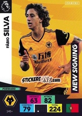 Sticker Fabio Silva - English Premier League 2020-2021. Adrenalyn XL n. PL-145 - Panini